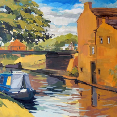 July on the canal, 60x70cm, oil on canvas, 2018